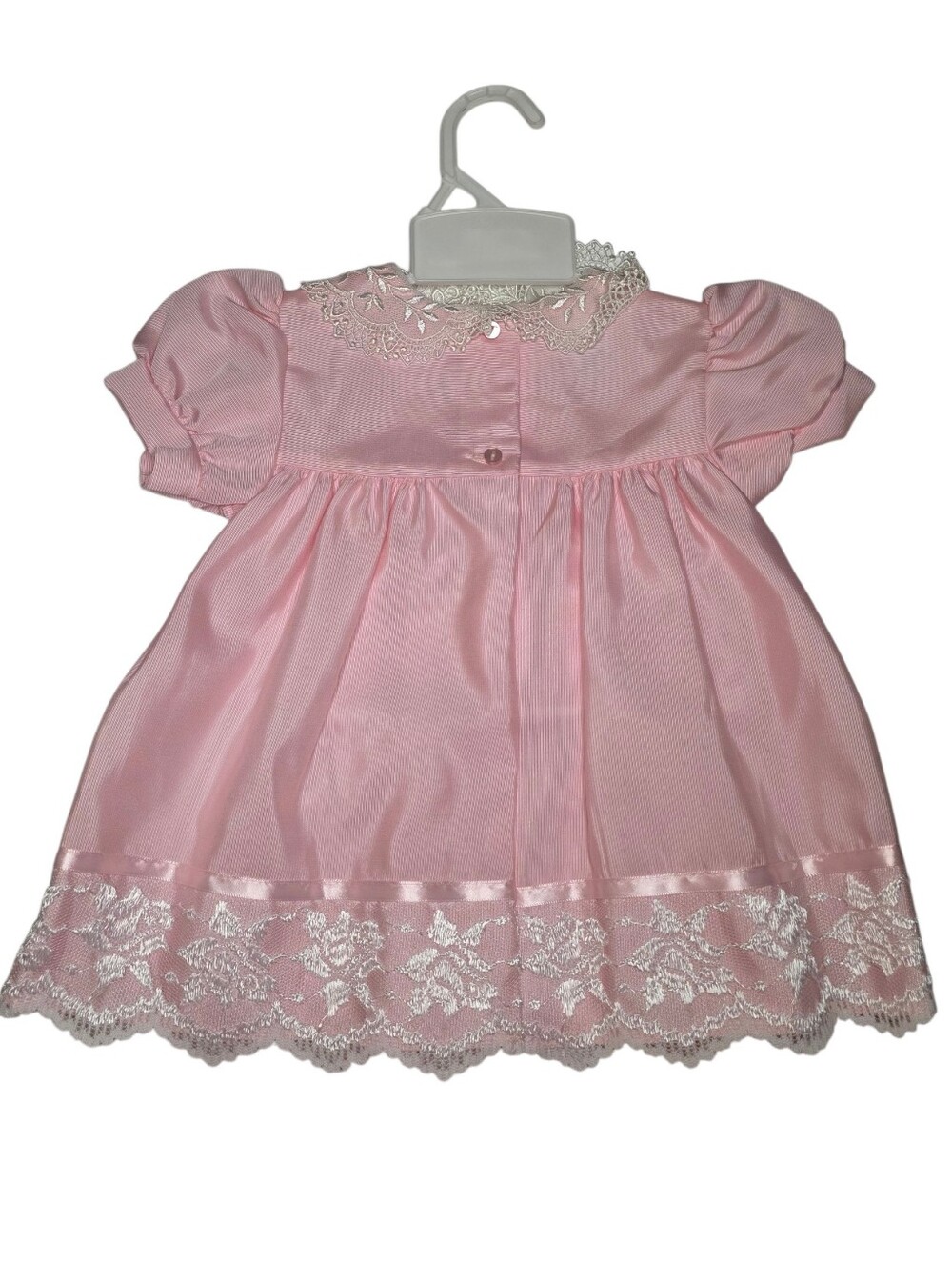 Vintage Kids Cutest One Moments Pink Lace Formal Cocktail Dress Baby Girls 12m - Picture 2 of 6